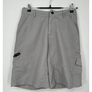 JK Khaki Boys Cargo Shorts‎ Gray Zip Pocket Size L Polyester